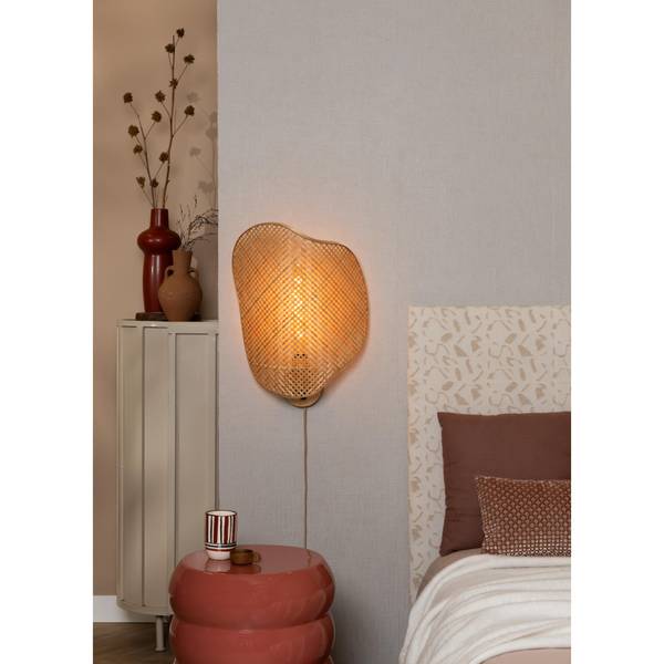 Wandlampe Kinabalu Braun - Bambus - Holzwerkstoff - 40 x 50 x 50 cm