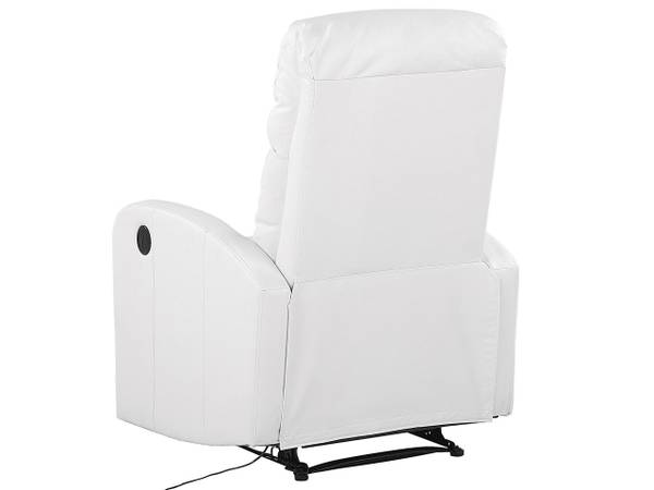 Fauteuil de relaxation VIRRAT Noir - Blanc - Cuir synthétique - 65 x 100 x 91 cm