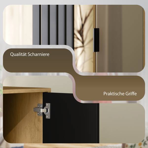 Garderobe Set 831-978V90ND Braun - Holzwerkstoff - 30 x 175 x 80 cm