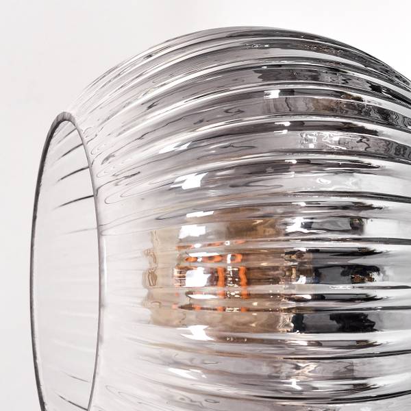 Stehlampe Cesaro Grau - Aluminium - Klarglas - 17 x 160 x 83 cm