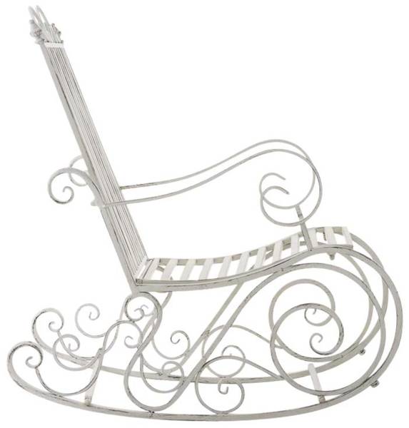 Schommelstoelen Smilla set van 2 wit - metaal - 56 x 94 x 90 cm