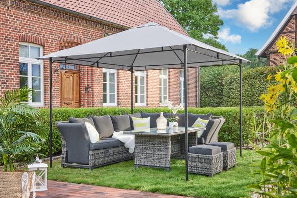 Pavillon COMO Grau - Textil - 295 x 260 x 295 cm