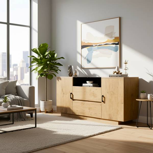 Sideboard Renewabl Braun - Holzwerkstoff - 140 x 70 x 40 cm