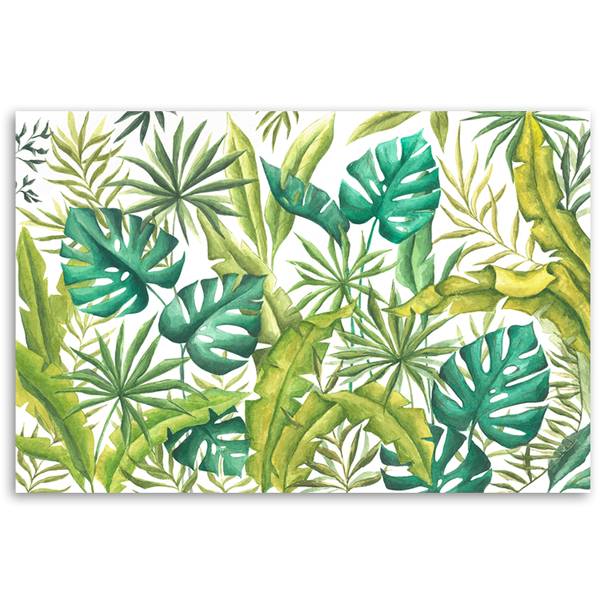 Canvas schilderij Bladeren 60 x 40 cm