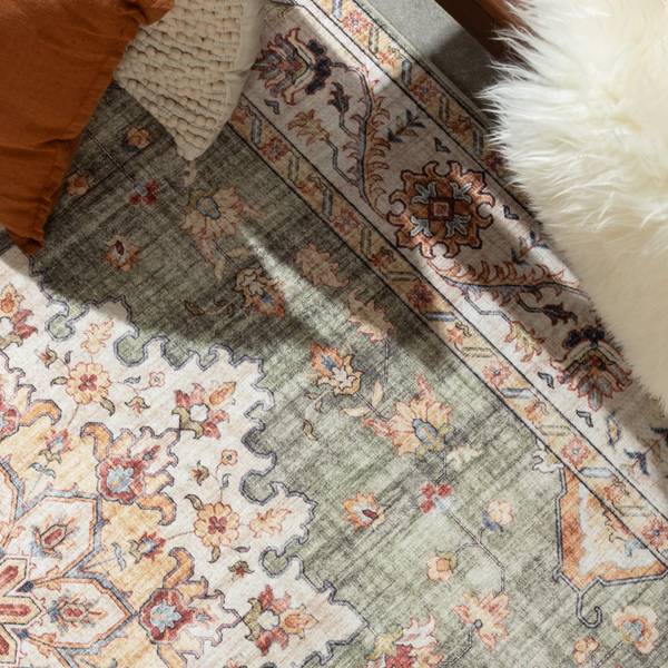 Teppich Santo Medallion Petrol - 80 x 150 cm