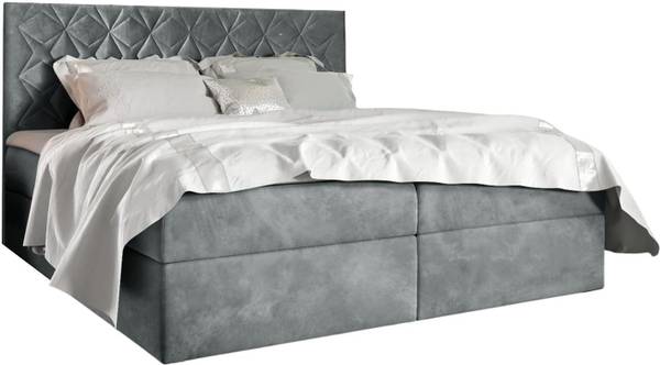Boxspringbett BILBAO H3 Hellgrau
