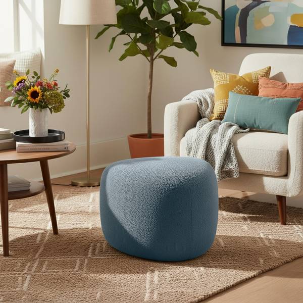 Sitzhocker Alfrisa Grau - Textil - 52 x 32 x 48 cm