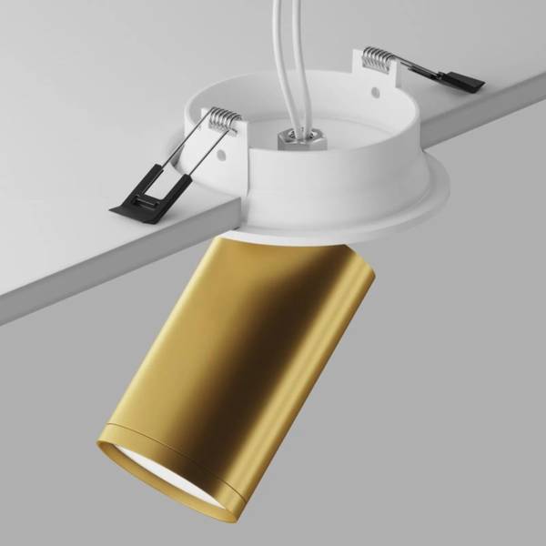 Plafonnier Noyau Juno Doré - Blanc - Aluminium - 3 x 13 x 3 cm