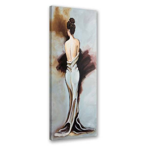 Tableau déco femme en robe 40 x 120 cm