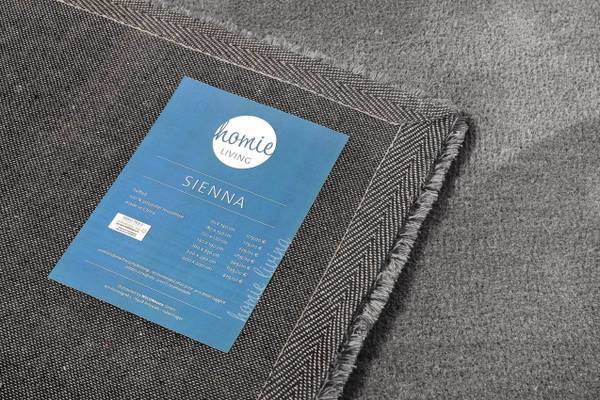 Hochflorteppich Sienna Grau - 70 x 140 cm