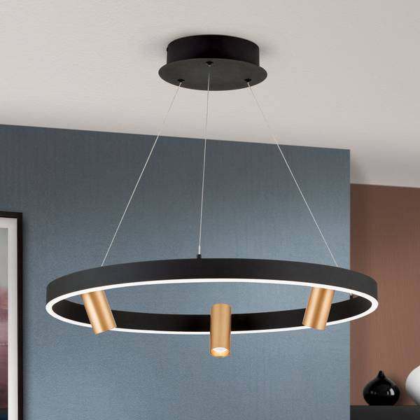 Hanglamp BERLIN zwart - metaal - 62 x 4 x 62 cm