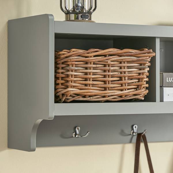 Wandgarderobe FHK28-HG Grau - Holzwerkstoff - 100 x 35 x 25 cm