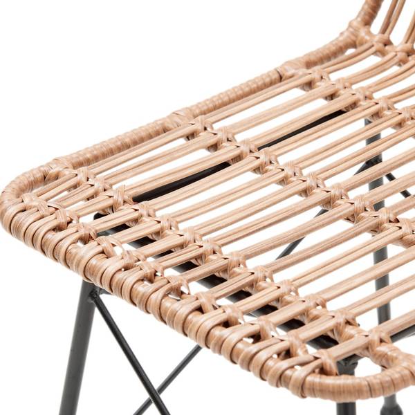 Gartenstuhl ALVIANO Beige - Polyrattan - 48 x 83 x 60 cm