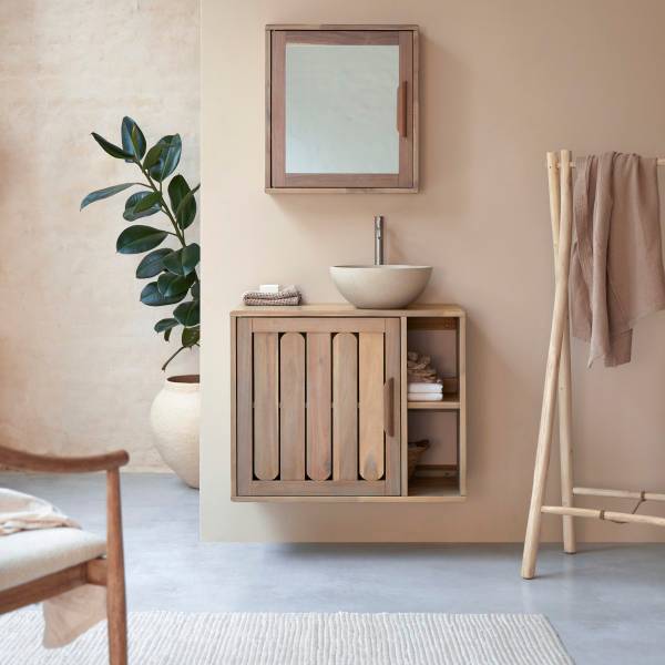 Badezimmermöbel Lila 80 x 65 cm