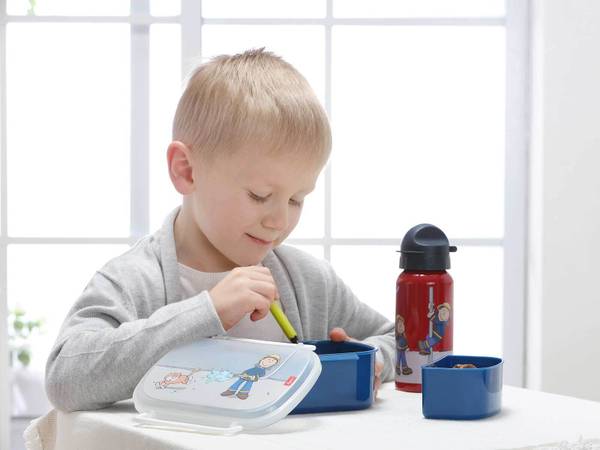 Lunchbox Tiere und Helden Dunkelblau
