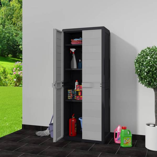 Gartenschrank 295296-2 Grau - Polypropylen - 38 x 171 x 65 cm