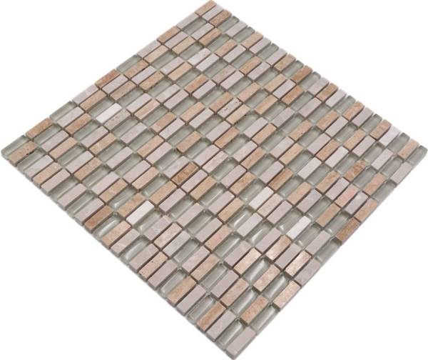 Mosaikfliesen 87-1412 Beige - Glas - 32 x 32 x 32 cm