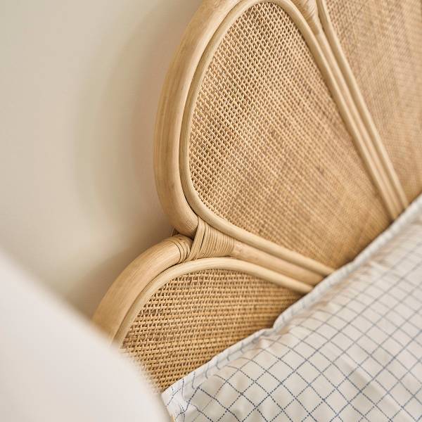 Kopfteil ROMY Beige - Rattan - 180 x 147 x 6 cm