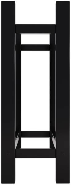 Kaminholzregal Medya Schwarz - Metall - 80 x 80 x 30 cm