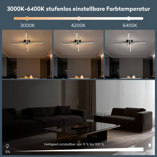 Deckenleuchten Alivetta25039 Schwarz - Metall - 80 x 7 x 80 cm
