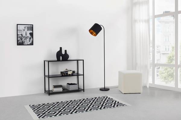 Regal BASTIAN Schwarz - Holzwerkstoff - Metall - 77 x 68 x 30 cm