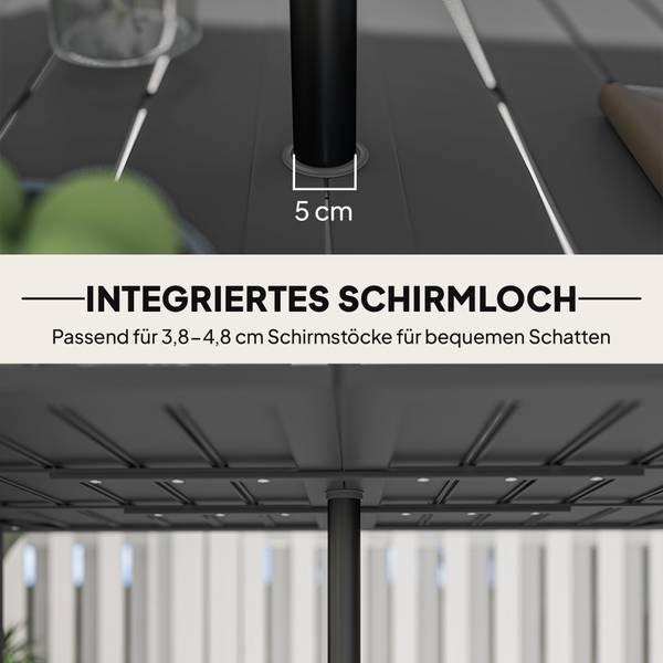 Gartentisch 84G-740V00BK Schwarz