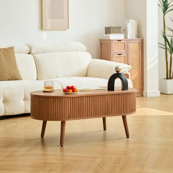 Couchtisch LOTTA Braun - Massivholz - 100 x 41 x 48 cm