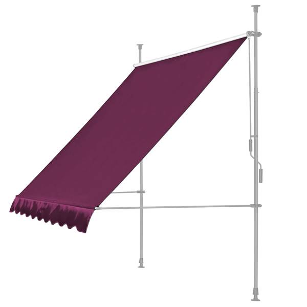 Ersatzdach Klemmmarkise Romeo Bordeaux - Breite: 186 cm