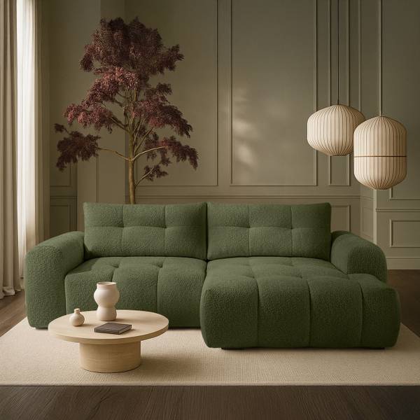 Ecksofa RAVIA Olivgrün