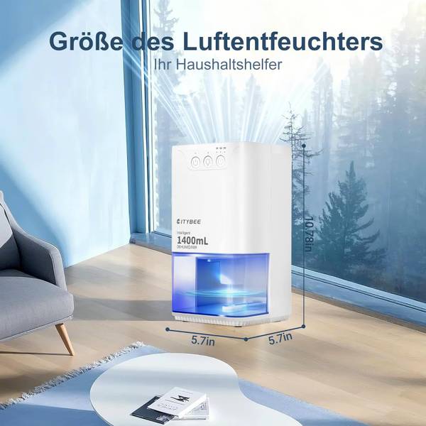 Luftentfeuchter DryAir Weiß - Kunststoff - 15 x 28 x 15 cm