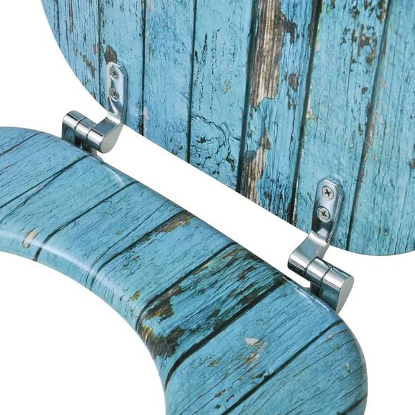 Siège de toilette 3002840-3 Bleu - Bois manufacturé - 38 x 1 x 44 cm