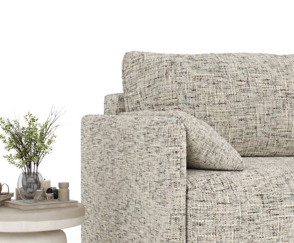 Schlafsofa mit Ecksofa Funktion Nappa Beige