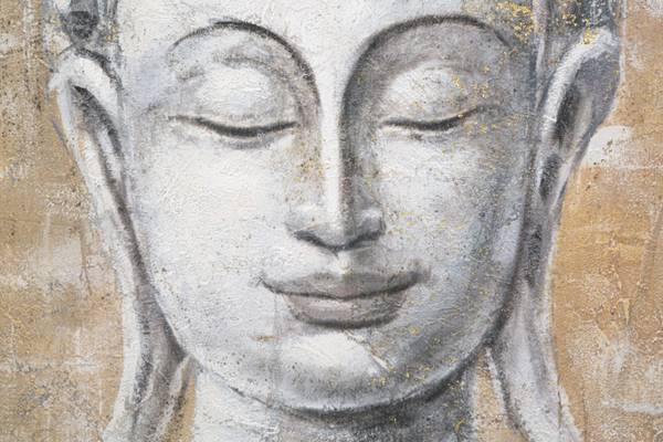 Canvas print Boeddha Licht B massief hout - 3 x 120 x 80 cm