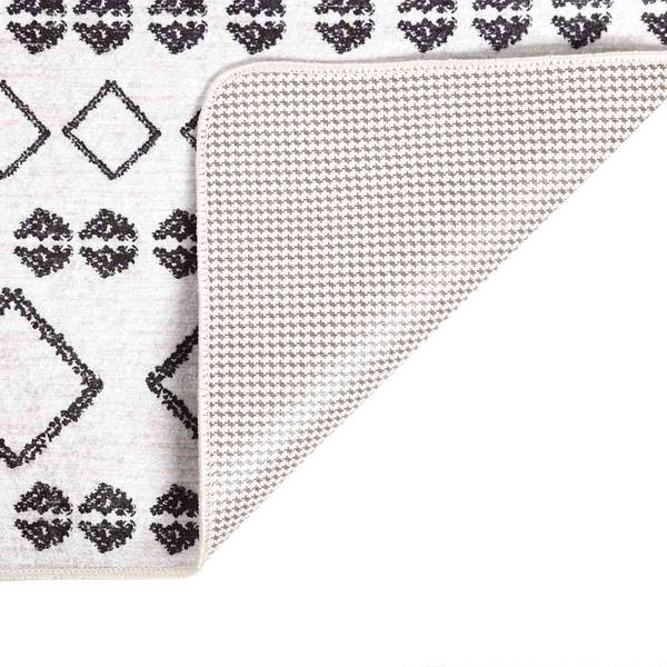 Vloerkleed 3011480-6 zwart - wit - textiel - 170 x 1 x 120 cm