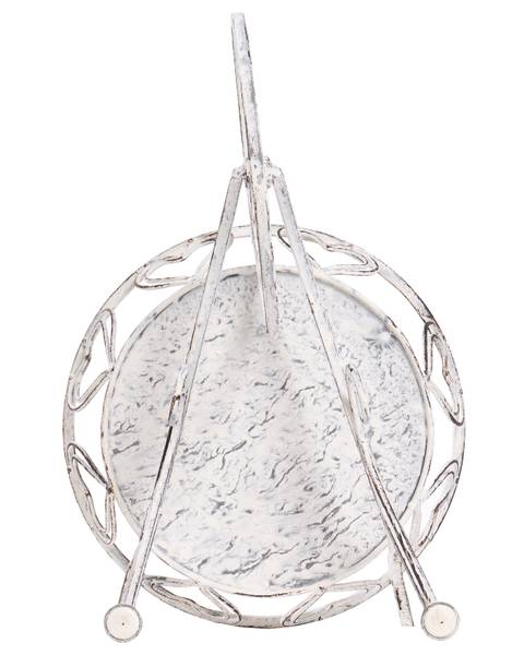 Outdoor Blumentopf VETCH Weiß - Metall - 58 x 31 x 35 cm