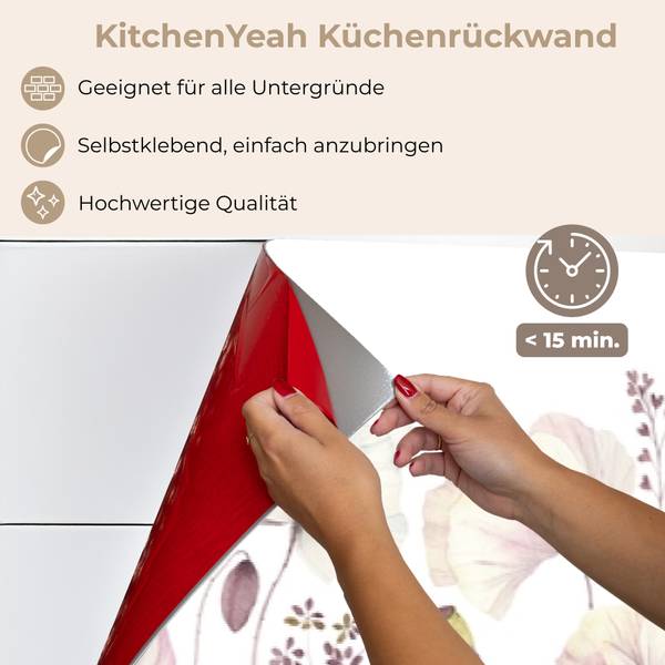 KÜCHENRÜCKWAND Blumen 350 x 60 cm