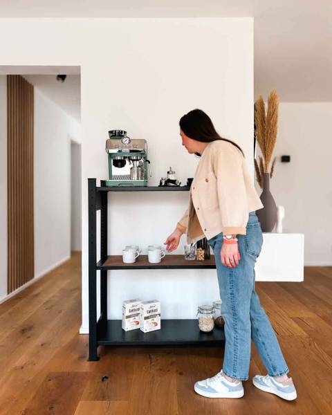 Standregal TILO Schwarz - Metall - 100 x 120 x 40 cm