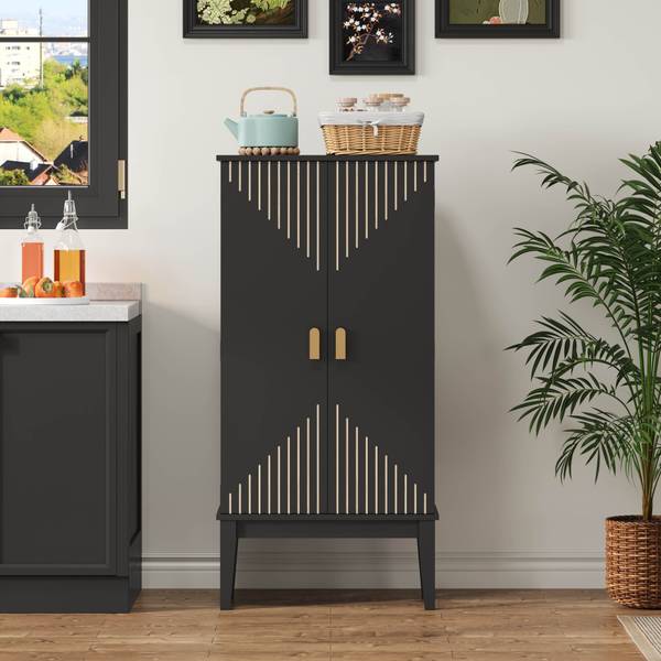 Buffetschrank WoodyLine Ⅴ Schwarz - Holzwerkstoff - 59 x 120 x 30 cm