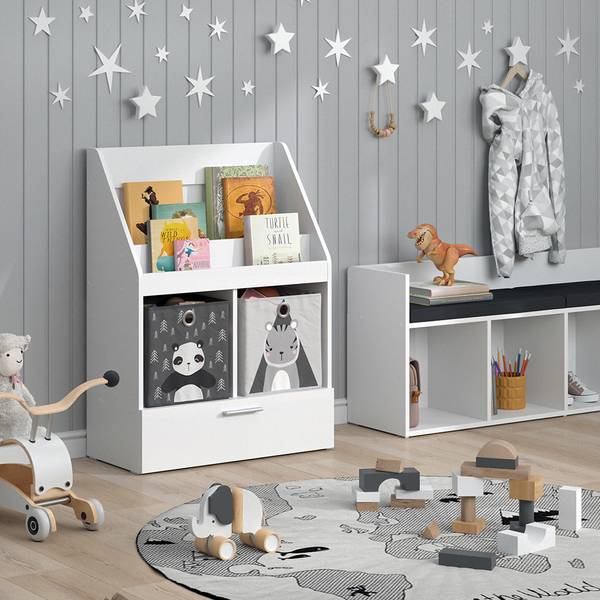 Kinderregal Luigi 39445 Weiß - Holzwerkstoff - 72 x 97 x 32 cm