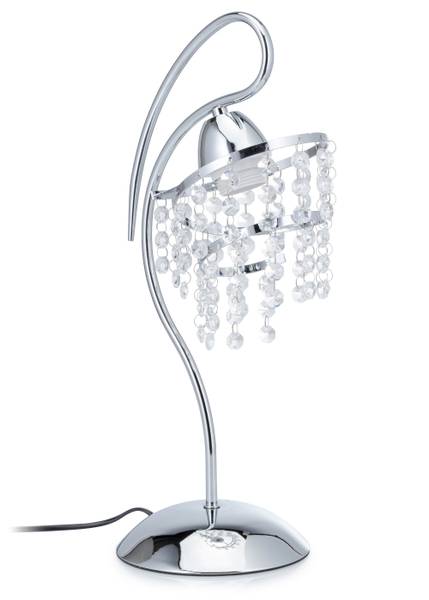 Tischlampe HH-CR-616LN-CH Silber - Glas - Metall - 21 x 45 x 21 cm