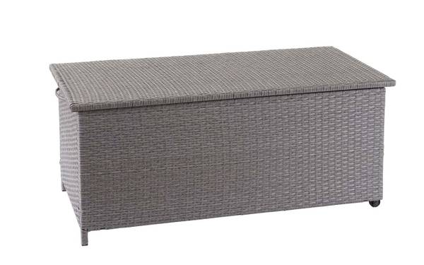 Polyrotan kussenbox D88 III grijs - polyester - staal - polypropeen - 115 x 51 x 59 cm