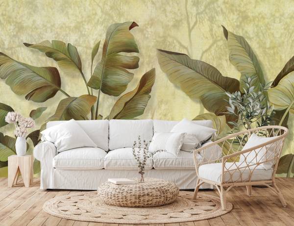 ototapete tropische BLÄTTER Abstraktion 368 x 254 x 254 cm