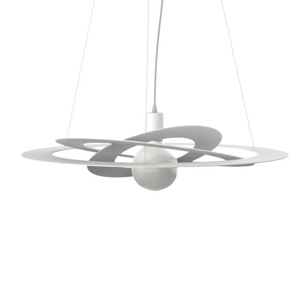 Suspension Orbital Blanc - Abat-jour diamètre : 40 cm