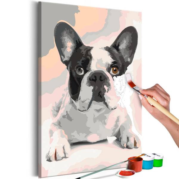 Wandbild Malen nach Zahlen Tiere Caj Baumwollstoff - 40 x 60 x 2 cm