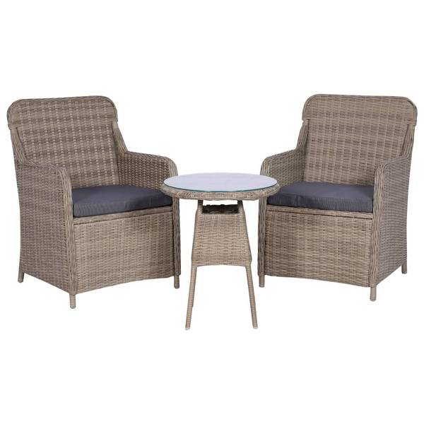 Garten Essgruppe  44149 (3-teilig) Braun - Polyester - Stahl - 50 x 60 x 50 cm