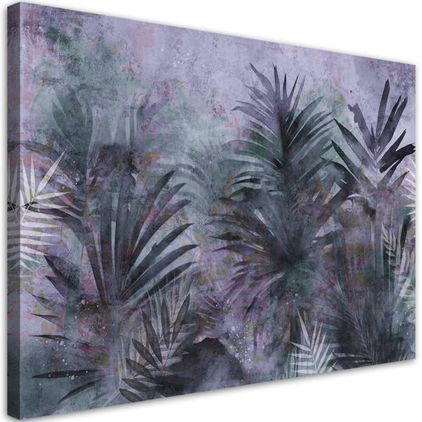 Tableau déco feuilles tropicales de 100 x 70 cm