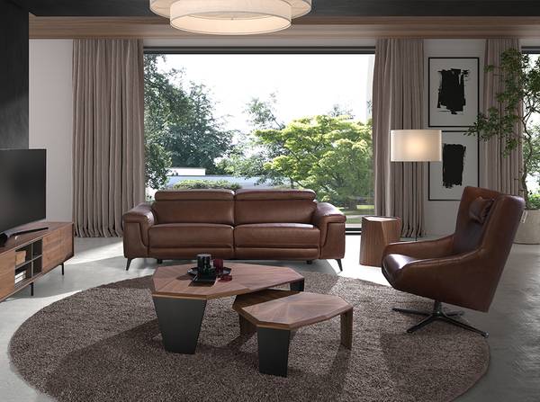 Couchtisch 2136 Braun - PVC - 115 x 40 x 96 cm