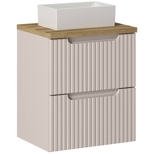 Waschbeckenschrank NEWPORT-56-38 Beige - Holzwerkstoff - 50 x 60 x 40 cm