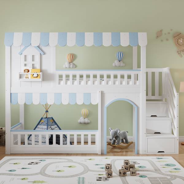 Stockbett K-1749 Weiß - Holzwerkstoff - 104 x 170 x 253 cm