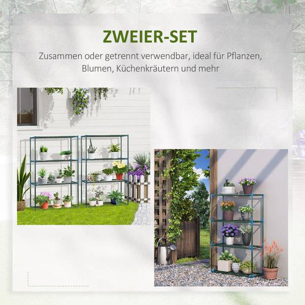 Pflanzenständer 845-617 Grün - Stahl - 27 x 110 x 70 cm